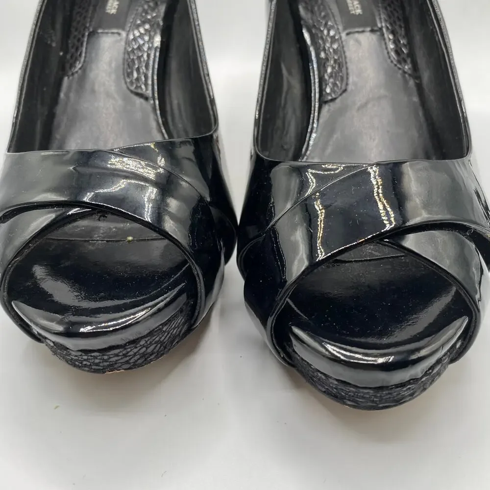 White House Black Market Patent‎ Leather Pump Heels Size 6.5